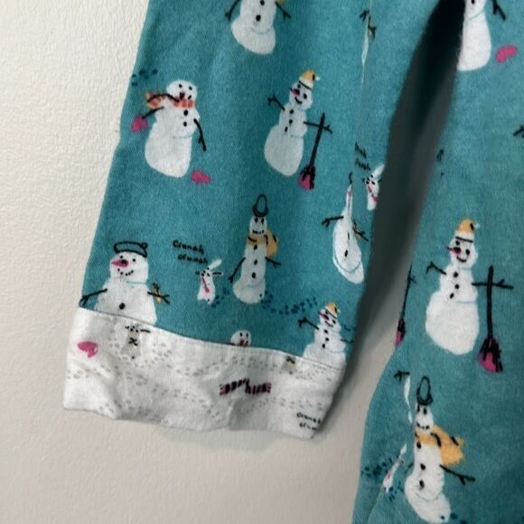 Munki Munki Flannel Snowman Pajama Top M - Picture 3 of 6
